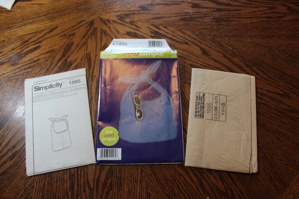 Simplicity A1995 Easy Tote One Size Sew Simple Shopping Uncut Pattern - Image 3 of 3