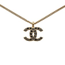 Chanel Coco Mark Necklace Women Gold One Size 825956