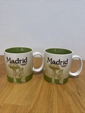 Starbucks X2 Coffee Global City Icon Collection 2011 Madrid Spain Mug Cup 16 oz