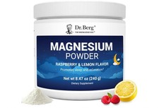 Dr. Berg's Magnesium Powder Raspberry Lemon Flavor, 8.47 oz 240 g 