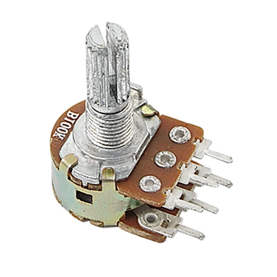 2 Stk. 100K ohm Top 6 Terminals Lineare Doppel Potentiometer - Bild 1 von 1