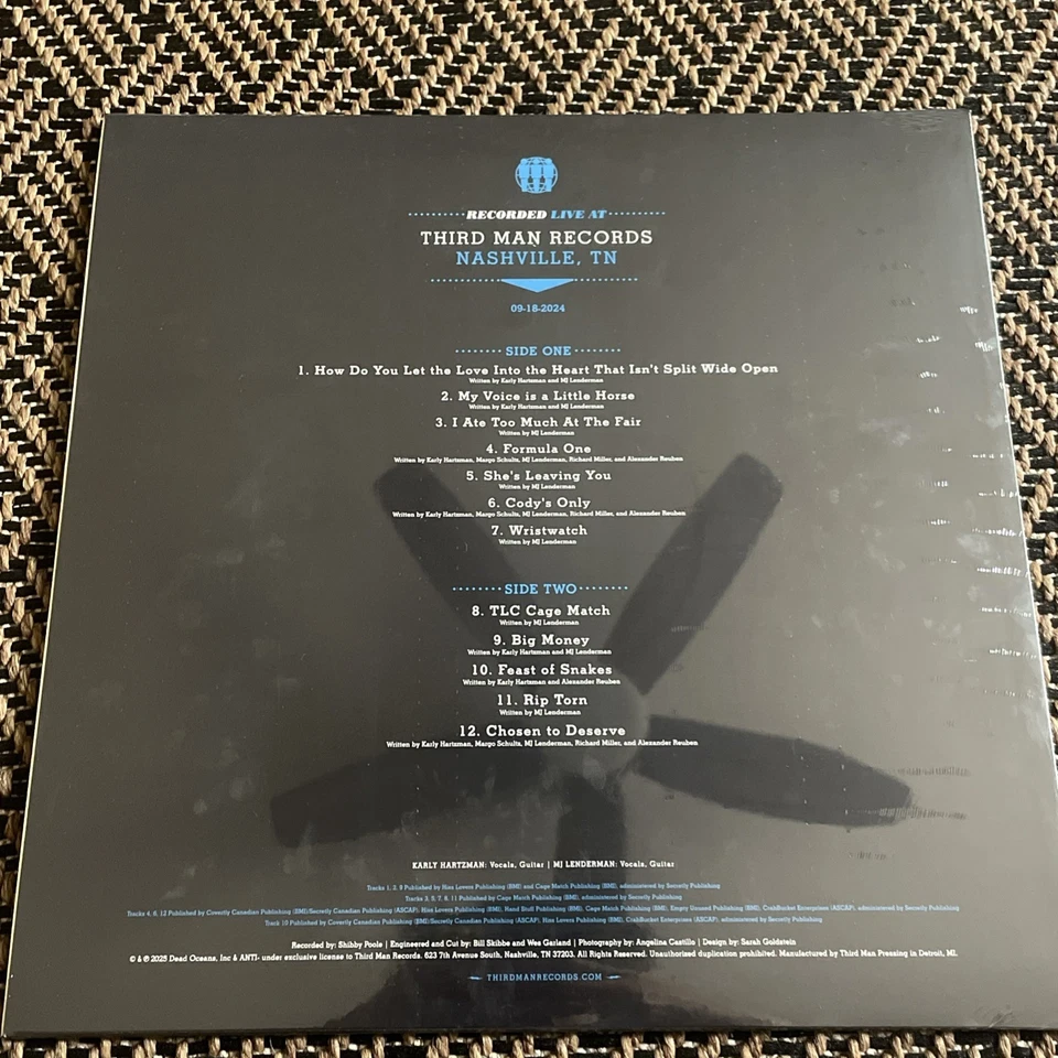 Karly Hartzman MJ Lenderman Live At Third Man Records Wednesday RSD Blue Vinyl - Image 2 of 2