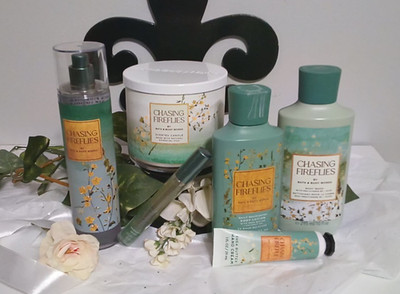 Bath & Body Works CHASING FIREFLIES 6 PC Set Gift Bag discontinued * Read