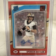 2024 Panini Clearly Donruss - Rated Rookie Spencer Rattler Red Autographs /149