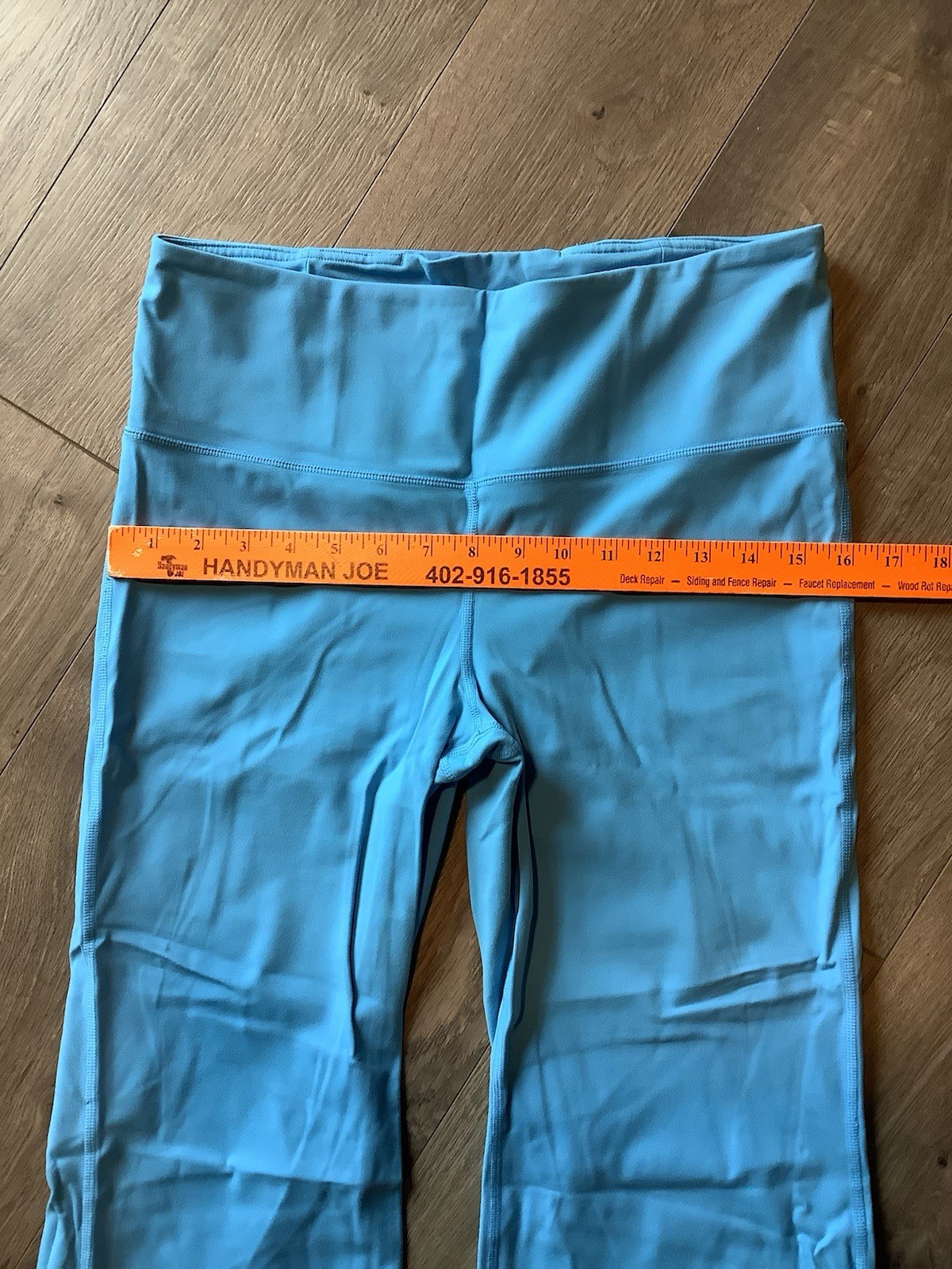 Members Mark Flare Yoga Pants Blue Womens Size L Large EUC Athletic Media Pocket