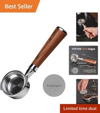 Portafiltro senza fondo 58mm compatibile Gaggia con manico in mogano e schermo disco