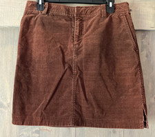 Vintage Lilly Pulitzer A Line Skirt Brown Corduroy Size 6 1990s White Label READ