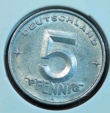 5 fenigów NRD 1952 A W połysku stemplowym #18/157