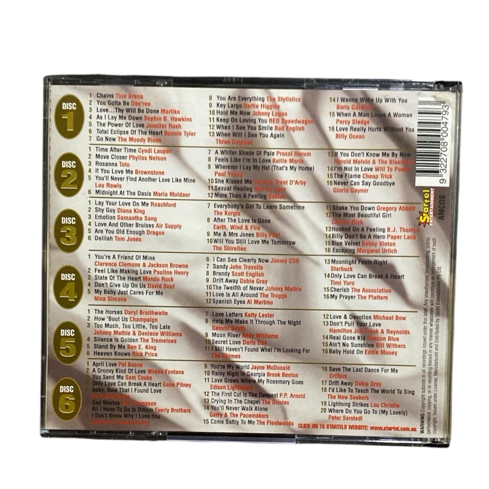 The Love Box 100 Classic Love Songs CD Set 60s 70s 80s 90s Pop Rock Soul 6 Disc - Image 2 of 4