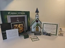 Vintage 1994 Forma Vitrum Stained Glass Church Complete Ex Cond By Bill Job