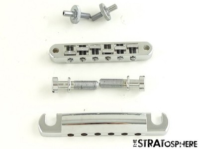 Gibson USA TuneOMatic Bridge Tailpiece, Les Paul Studio Session Aluminum/Chrome