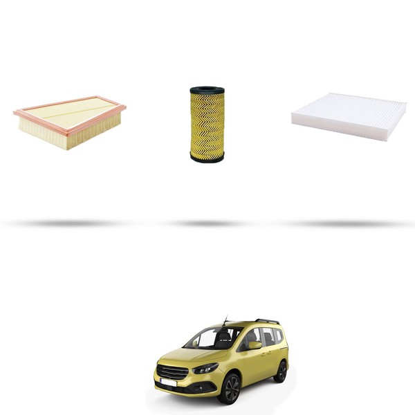 Hoffcar Set Service - 3 Filter Kompatibel Mit Mercedes Classe T (W420) 180 CD-image