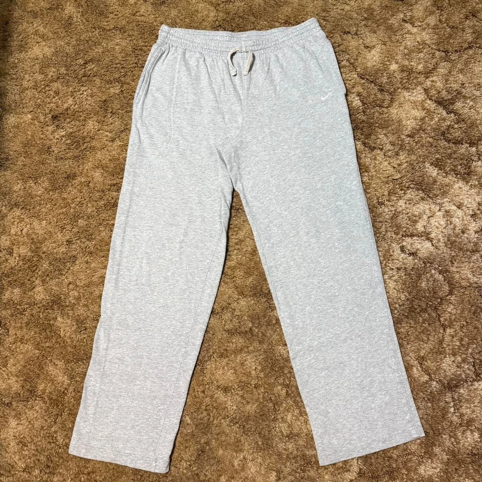 Nike Small Logo Sweatpants Joggers Grey Large