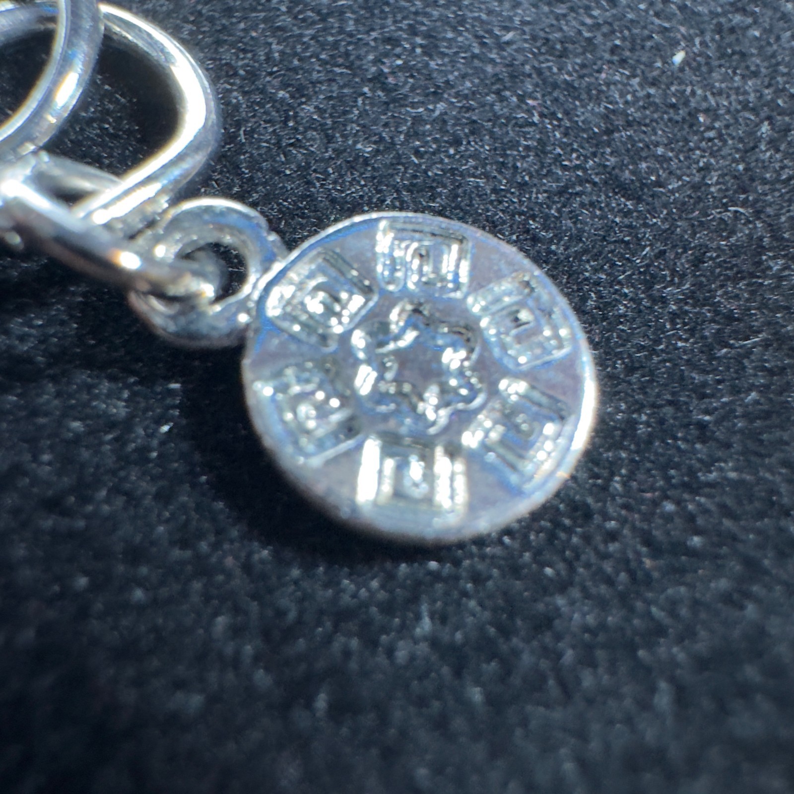 Ruby Road Necklace Long Silver Tone Statement Ova… - image 4