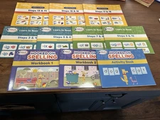 10 HOOKED ON PHONICS Lot Learn to Read Workbooks w/Spelling 1, 2 & Activity Book