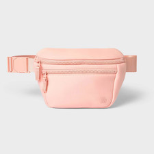 Premium Belt Bag Blush All In Motion Water-Resistant Knit Fanny Pack Pink Peach