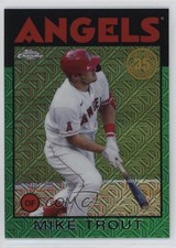 2021 Topps Silver Pack 1986 Chrome Baseball Green 35/99 Mike Trout #86BC-1 3b3