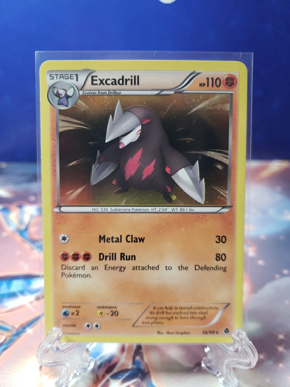 Excadrill (56), Emerging Powers 56/98 Holo Rare LP Pokemon TCG
