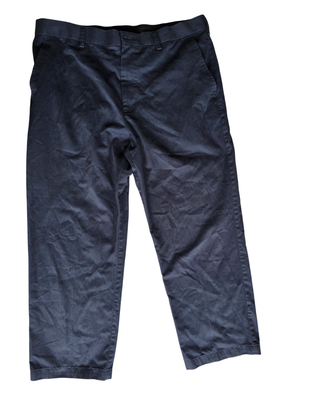 Croft & Barrow Mens Chinos Black Classic Fit Cotton-Blend Comfortable Wear Size
