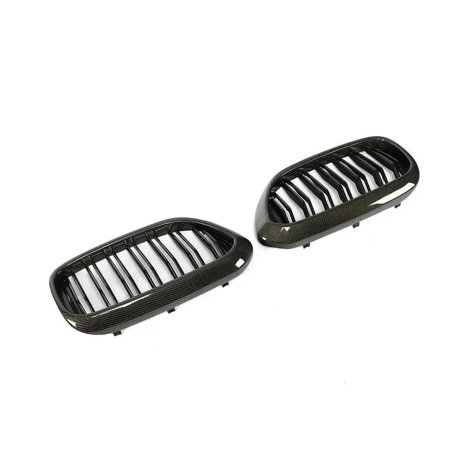 Parachoques delantero parrilla de fibra de carbono real para BMW 5 G30 520i 530i 540i F90 M5 2017-20 Foto 4 de 4