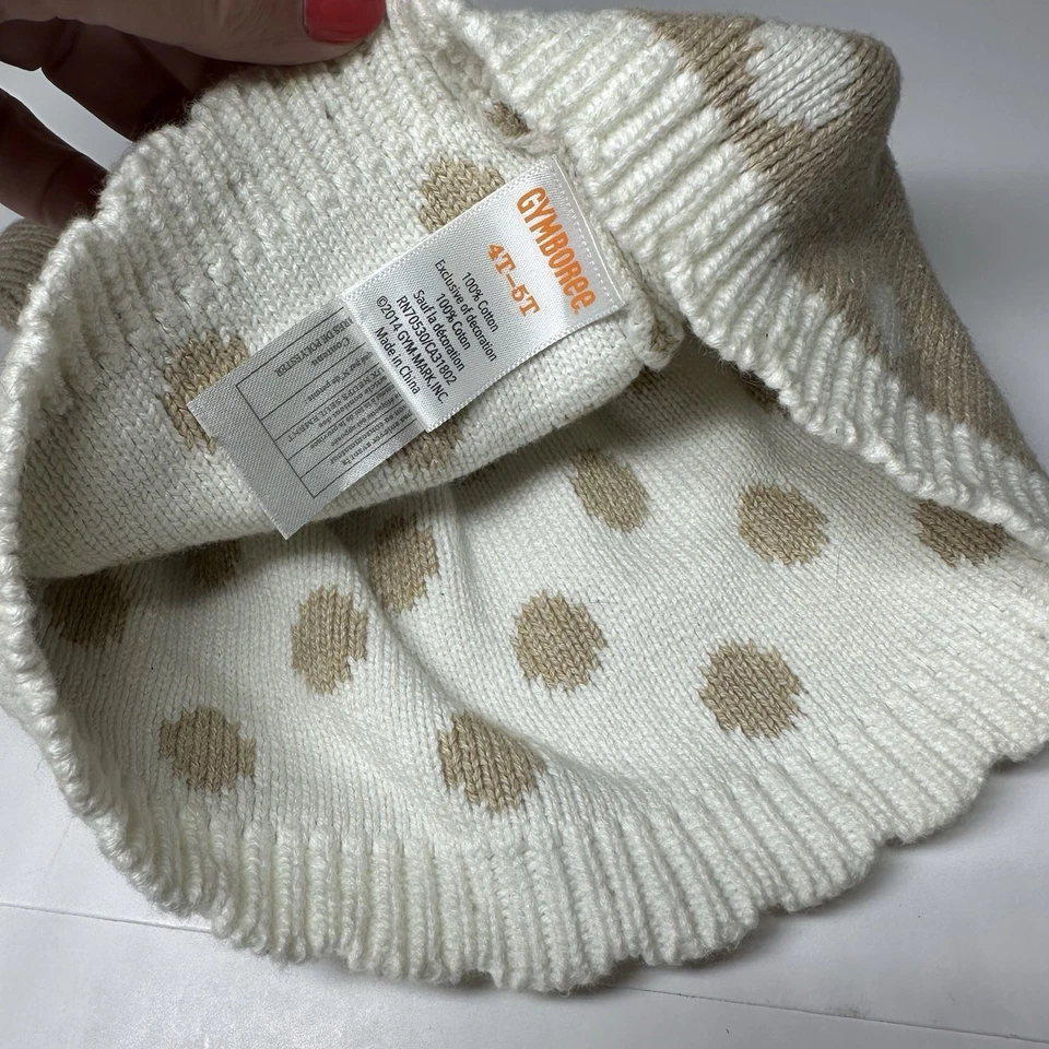 Nuevo Sombrero Gymboree Mes Cuento de Hadas Bosque Oh Ciervo Cervatillo Gorro Lunares 4T 5T Foto 3 de 4