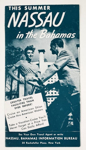1940 Nassau Bahamas Vacation Cruise From NY Miami Vintage Travel Brochure