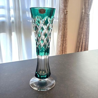Baccarat Val Saint Lambert Crystal Vase 22cm Made in France