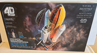 4D Build Space Shuttle 3D Model Kit with LED Lights Architect Series