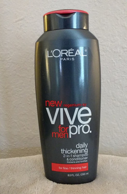 L'Oreal VIVE PRO Men Daily Thickening 2-in-1 Shampoo & Conditioner FineThin Hair