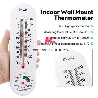 Wall Thermometer Indoor Outdoor Mount Garden Greenhouse Home Humidity Meter New 