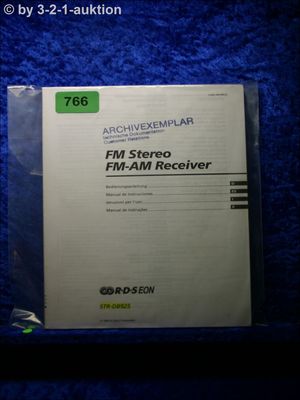 Sony Bedienungsanleitung STR D8925 FM/AM Stereo Receiver  (#0766)
