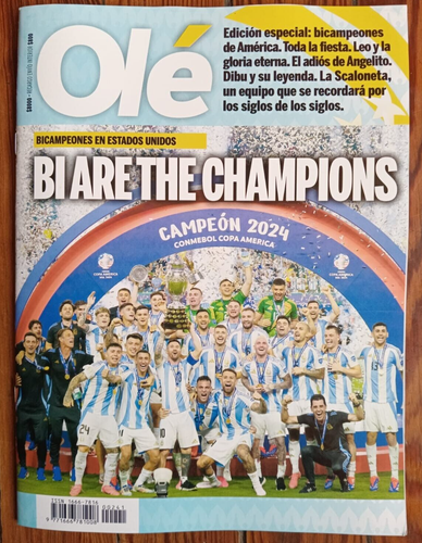 ARGENTINA CHAMPION - COPA AMERICA USA 2024 - Ole Magazine - MESSI - DIBU - FIDEO
