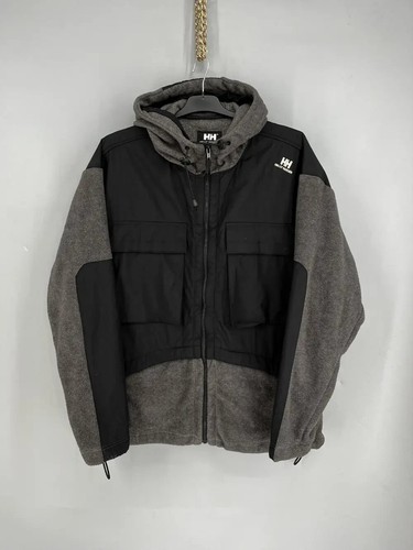 Vintage Helly Hansen Tech Fleece Jacket XL Black Tactical Outdoor Streetwear