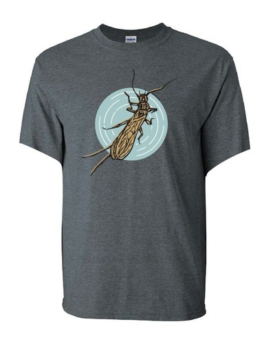 STONEFLY T-Shirt fly fishing 6 COLORS L&S Sleeve S-3XL trout brown rainbow - Picture 6 of 14
