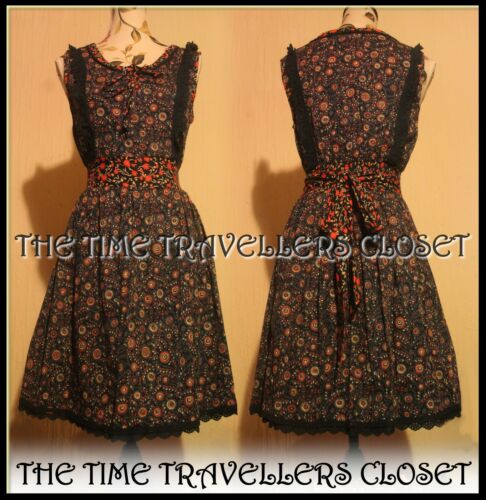 KATE MOSS TOPSHOP FLORAL RED BLUE LIBERTY PRINT RUSSIAN FOLK MINI DRESS UK 10 38 - Picture 2 of 4