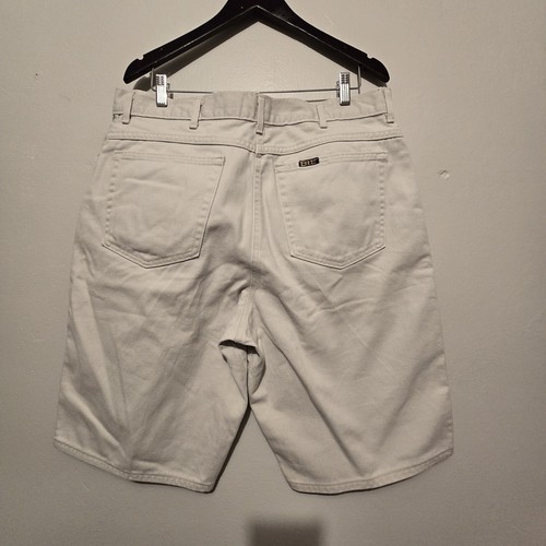 Vtg HIS H.I.S Jean Shorts Men's 38 Jorts USA Beige Denim Skater 90's Streetwear - Picture 9 of 14