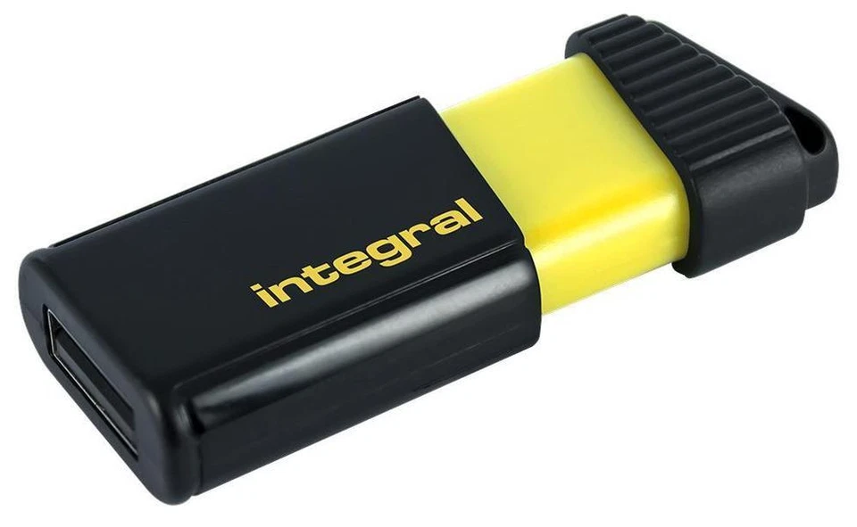 Integral - INFD64GBPULSEYL - Clé Usb 2.0, 64 Go Jaune - Photo 2/4