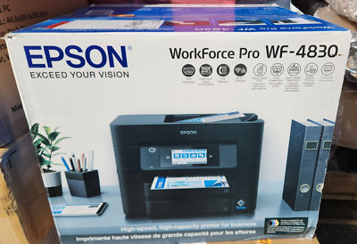 Epson WorkForce Pro WF-4830 Wireless All-in-One Printer - Black New