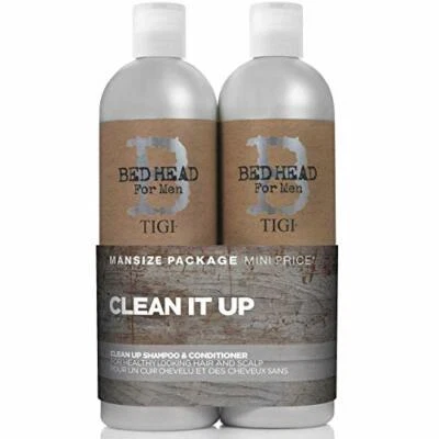 BED HEAD BY TIGI Bed Head For Men By Tigi Clean Up Mens Daily Shampoo And Conditioner 2 X 750 Ml