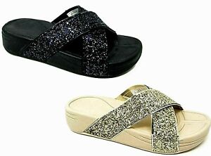 glitter sliders womens