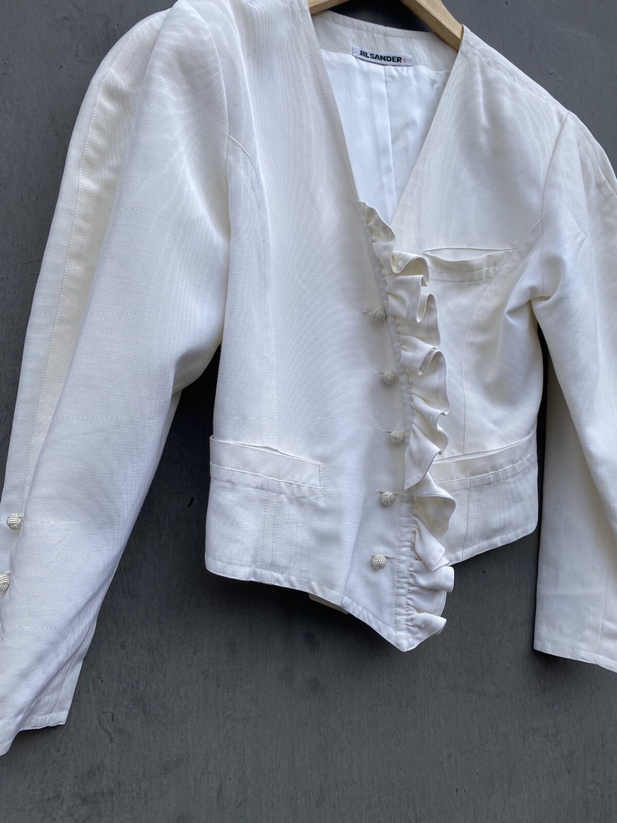 スーツ JIL SANDER Women Suit Jackets J01NC0107 J14602 109 White Vintage Jil Sander womens suit blazer , skirt size 38 made
