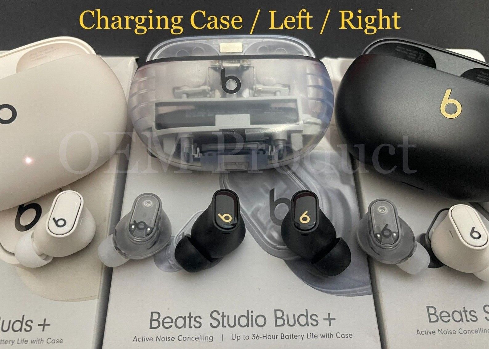 Original Replacement Beats Studio Buds Plus + Total Right / Left / Charging Case