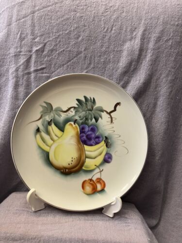 Vintage Lefton China Hand Painted Fruit Decorative Plate Wall Hanger NE2765 - Picture 1 of 6