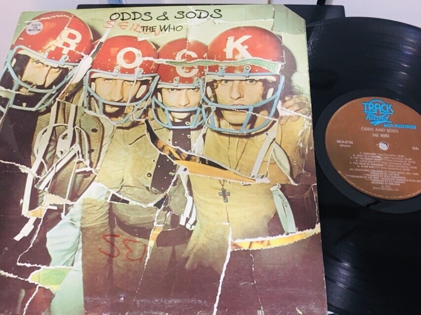 The Who “Odds & Sods” LP Record Vinyl Original Die-Cut Cover, PosterLyrics 1974