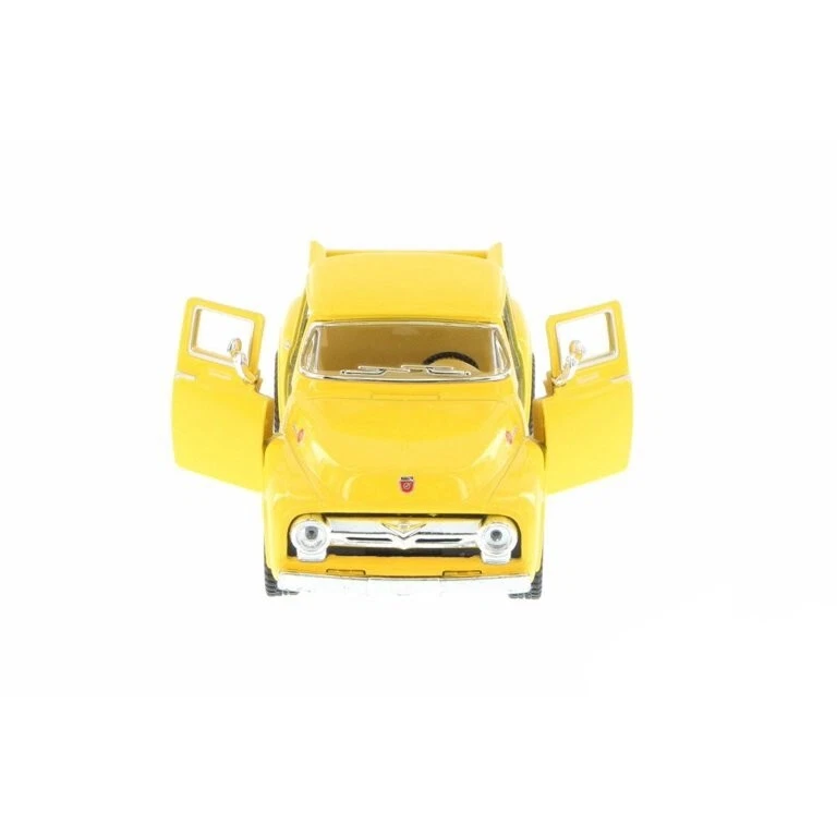 Camioneta Ford F-100 1956 5385), amarilla, modelo de coche de juguete fundido a presión, 5", 1/38 Foto 4 de 4