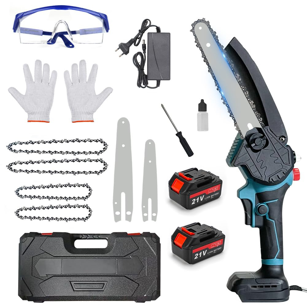 Mini Motosega Professionale 6-8 Pollici 21V - Kit Potatura Elettrica