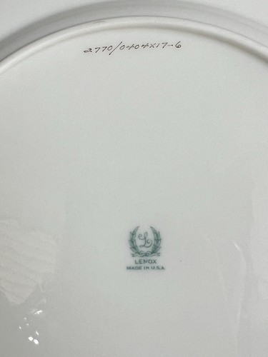 Rare Vintage 1930's Lenox Light Blue /Pink Rose 10.5" Dinner Plate 10 available - Picture 2 of 6