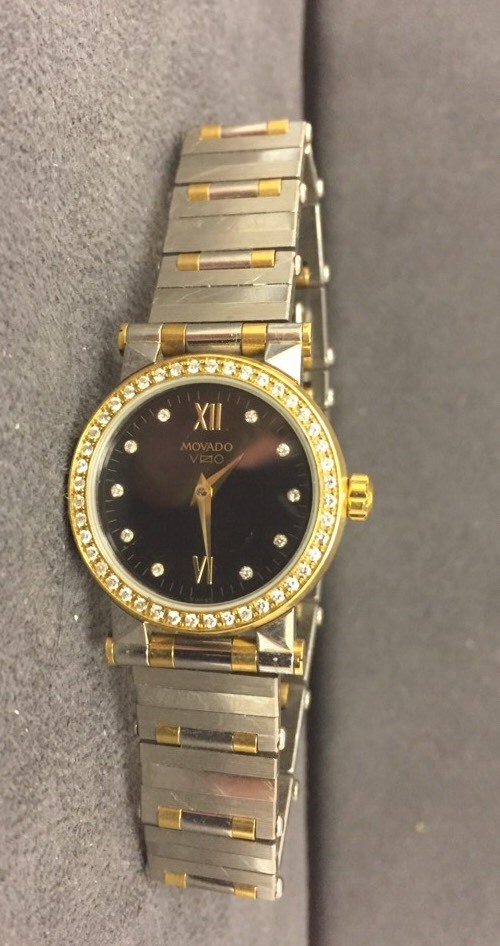 Stunning Movado Vizio Womens Two Tone Watch With Diamond  display picture 2