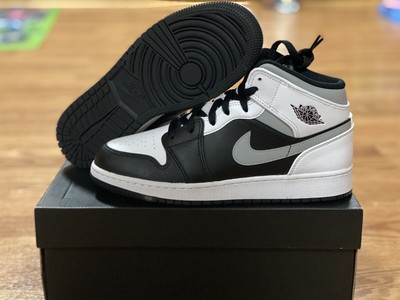 Nike Air Jordan 1 Mid GS White Shadow Smoke Grey SIZE 4Y / 5.5W SKU  554725-073 | eBay