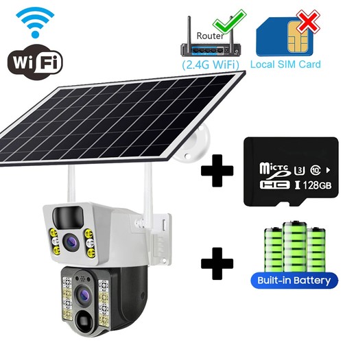 Solar Camera Outdoor Waterproof 4G Sim Card 2.4G WIFI Network CCTV Surveillance - Picture 28 of 31